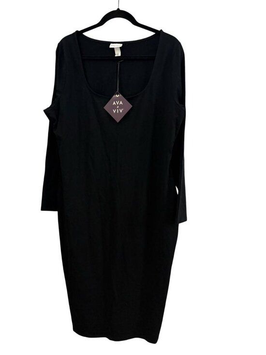 Dresses & Skirts - Black Cotton Dress Long Sleeve